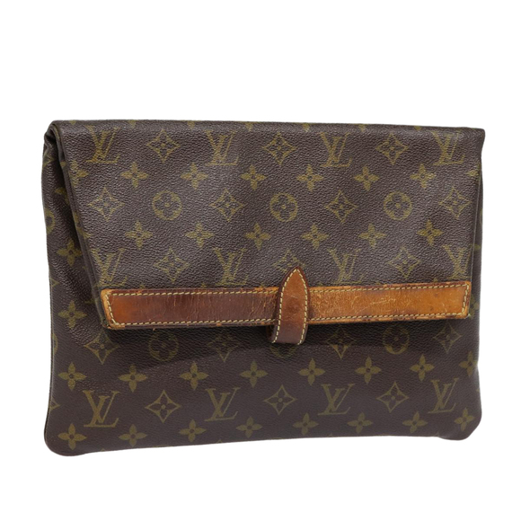 LOUIS VUITTON Monogram Pochette Priant Clutch Bag M51805 LV Auth 87919 - Picture 1 of 16